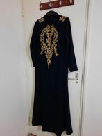 Zwarte avondjurk met gouden details, Kleding | Dames, Gelegenheidskleding, Maat 38/40 (M), Galajurk, Zwart, Ophalen of Verzenden