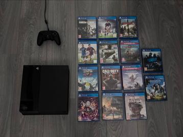Playstation 4 + 14 Spellen & Nacon Controller beschikbaar voor biedingen