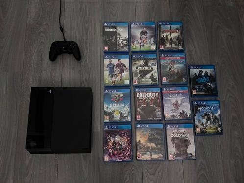 Playstation 4 + 14 Spellen & Nacon Controller, Spelcomputers en Games, Spelcomputers | Sony PlayStation 4, Gebruikt, Original