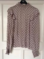 Studio Anneloes blouse off-white/donkerrood mt xs/s, Kleding | Dames, Blouses en Tunieken, Ophalen of Verzenden, Zo goed als nieuw