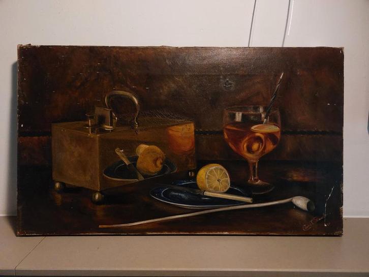 Oud Stilleven, Carrie L. Scanlon, Olieverf, Antiek en Kunst, Kunst | Schilderijen | Klassiek, Ophalen of Verzenden