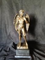 Bronzen David 39,5 cm gesigneerd/stempel zuiver groot brons, Ophalen of Verzenden