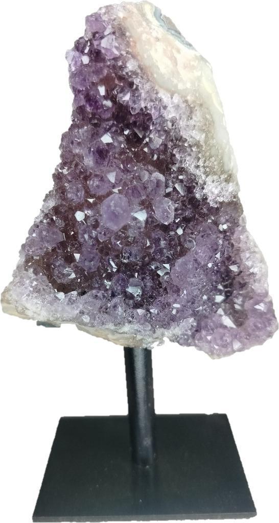 Amethist op standaard - OS12, Verzamelen, Mineralen en Fossielen, Mineraal, Ophalen of Verzenden