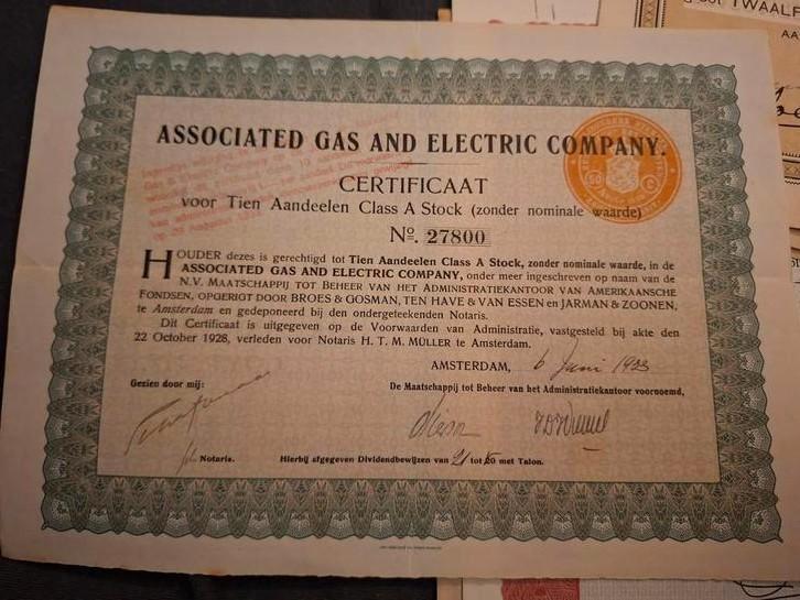 Oude Aandelen en Obligaties - Diverse Periodes, Postzegels en Munten, Aandelen en Waardepapieren, Aandeel, Voor 1920, Ophalen of Verzenden