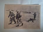 Persfoto SS-ski-eenheid evacueert gewonde soldaat, Ophalen of Verzenden, Landmacht, Duitsland, Foto of Poster
