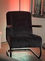 Fauteuil grijs velvet, Ophalen, Zo goed als nieuw, Stof, 50 tot 75 cm
