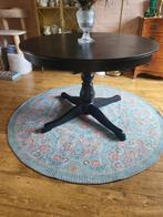Ikea zwarte ronde Ingatorp eettafel, Ophalen, Zo goed als nieuw, Vijf personen of meer, Rond