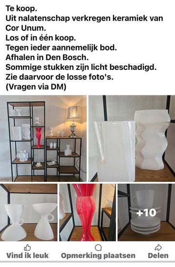 Cor Unum Keramiek uit Nalatenschap - Los of Samen beschikbaar voor biedingen