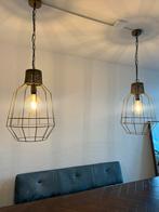 Bronze hanglampen + 2 bollen, Huis en Inrichting, Lampen | Hanglampen, Ophalen, Zo goed als nieuw, Minder dan 50 cm