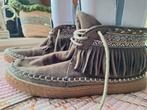 Groen ibiza boho style schoenen met franjes 39, Ophalen of Verzenden, Zo goed als nieuw, Groen, Sneakers of Gympen