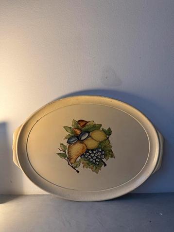 Houten dienblad met handbeschilderd fruitmotief beschikbaar voor biedingen