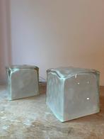 Vintage design Ikea Iviken icecube tafellampen 2 stuks, Ophalen, Glas, Minder dan 50 cm, Gebruikt