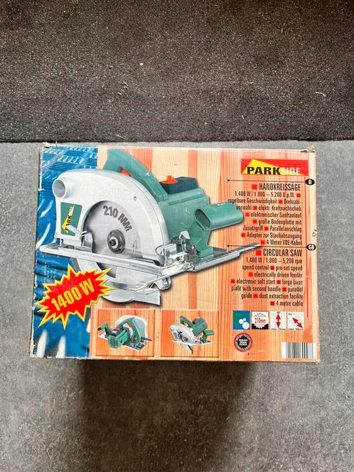 Parkside cirkelzaag, Doe-het-zelf en Verbouw, Gereedschap | Zaagmachines, Zo goed als nieuw, Cirkelzaag, 1200 watt of meer, 30 tot 70 mm