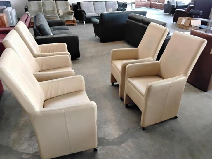 Veel stoelen, fauteuils, relaxstoelen stop-stoelen, Huis en Inrichting, Stoelen, Zo goed als nieuw, Hout, Kunststof, Leer, Metaal
