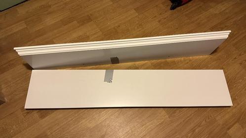 2 x Witte Zwevende wandplanken 118cm, Huis en Inrichting, Woonaccessoires | Wandplanken en Boekenplanken, Zo goed als nieuw, Ophalen