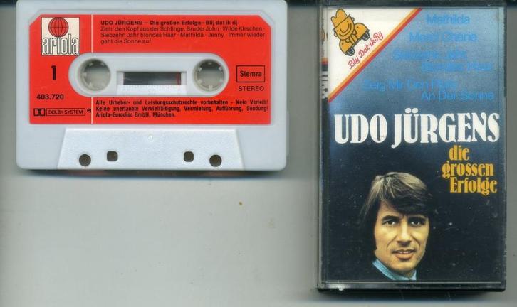 Udo Jürgens – Die Grossen Erfolge 12 nrs cassette 1981 ZGAN, Cd's en Dvd's, Cassettebandjes, Zo goed als nieuw, Origineel, Pop