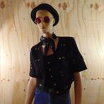 Vintage zwart jasje maat M | 1005, Maat 38/40 (M), Verzenden, Zwart, Zo goed als nieuw