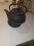 Gietijzeren theepot met warmhouder bredemeijer, Ophalen of Verzenden, Gebruikt