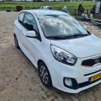 Kia Picanto 1.0 Cvvt 3-DRS 2012 Wit, Auto's, Voorwielaandrijving, USB, Stof, Zwart