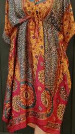 Zijde kaftan geel rood 38/40-42, Maat 38/40 (M), Nieuw, Ophalen of Verzenden, Rood