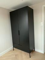 Woood Adam Kledingkast 2-deurs - Zwart, Huis en Inrichting, Ophalen, Gebruikt, 100 tot 150 cm, Eikenhout