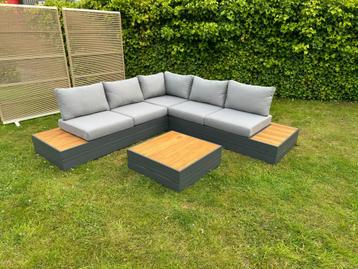Loungebank tuinbank buitenbank bankje hoekbank beschikbaar voor biedingen
