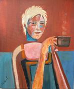 Schilderij Portret Blonde vrouw, Ophalen of Verzenden