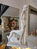 Art Deco Dame met Hert - Etha Lempke plazuid plateel, Antiek en Kunst, Ophalen of Verzenden