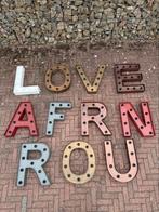 Diverse metalen letters met verlichting, Huis en Inrichting, Gebruikt, Ophalen of Verzenden, X, X