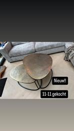 NIEUW 11-11 gekocht! Salontafels, antique gold ovaal, Huis en Inrichting, Tafels | Salontafels, Ophalen of Verzenden, Nieuw, Rond