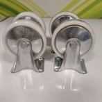 Set van 10 kunststof bokwielen 125 mm totale hoogte 150 mm, Doe-het-zelf en Verbouw, Zwenkwielen, Niet ingevuld, Gebruikt, Niet ingevuld