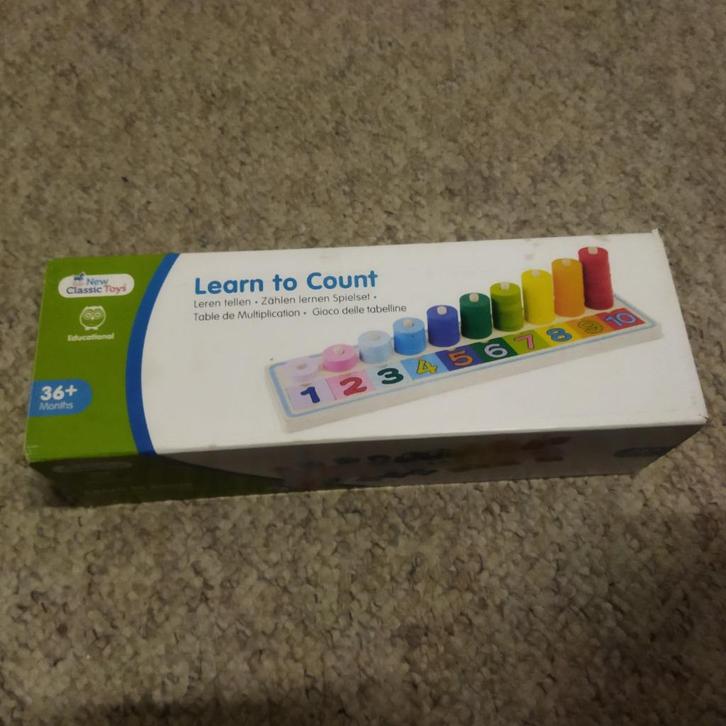 Nieuw classic toys leren tellen hout, Kinderen en Baby's, Speelgoed | Educatief en Creatief, Zo goed als nieuw, Bouwen, Puzzelen