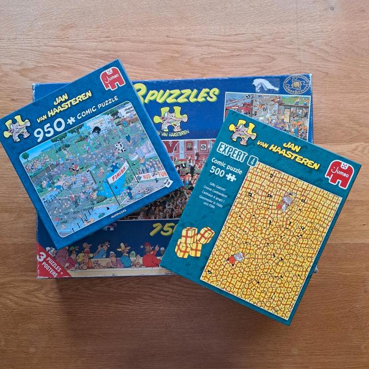 5 Jan van Haasteren Puzzels, Hobby en Vrije tijd, Denksport en Puzzels, Zo goed als nieuw, 500 t/m 1500 stukjes, Ophalen of Verzenden