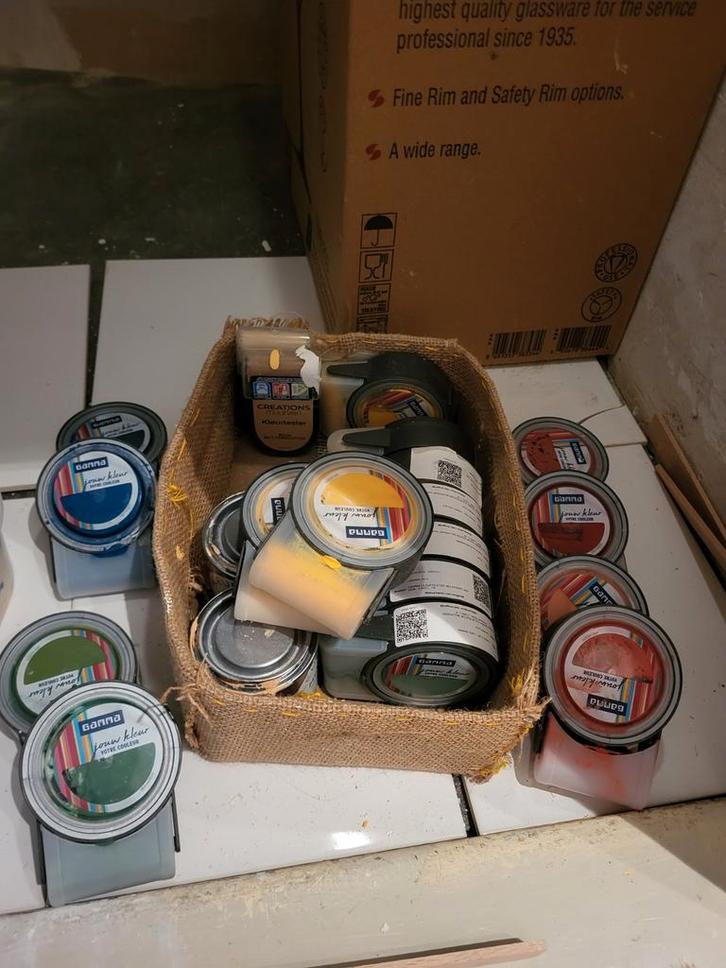 Verf Testers - Diverse Kleuren, Doe-het-zelf en Verbouw, Verf, Beits en Lak, Gebruikt, Verf, Minder dan 5 liter, Overige kleuren