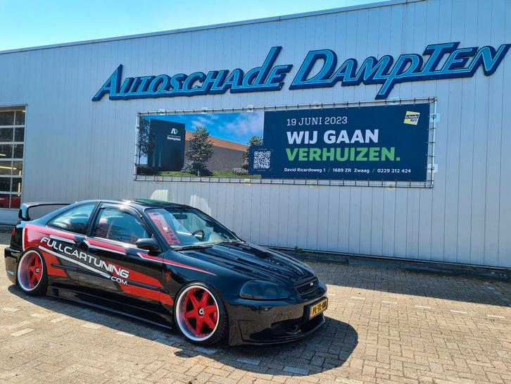 Honda Civic EJ6 Widebody | Uniek op Kenteken | B18C4 Turbo, Auto's, Honda, Particulier, Civic, Benzine, Coupé, Handgeschakeld