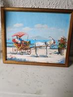 Maria Izzo  kust landschap., Antiek en Kunst, Kunst | Schilderijen | Klassiek, Ophalen of Verzenden