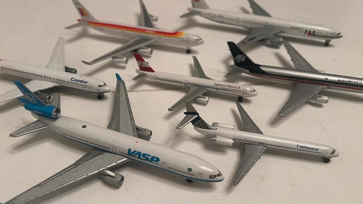 *7 Metalen vliegtuigmodellen goede staat, Hobby en Vrije tijd, Modelbouw | Vliegtuigen en Helikopters, Zo goed als nieuw, 1:200 of kleiner