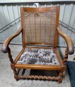Prachtige antieke houten stoel, leuning webbing, Antiek en Kunst, Ophalen