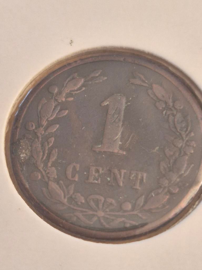 Koperen Cent Wilhelmina 1899, Postzegels en Munten, Verzenden, Koningin Wilhelmina, 1 cent, Losse munt