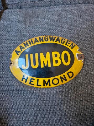Emaille bord Jumbo Aanhangwagen Helmond beschikbaar voor biedingen