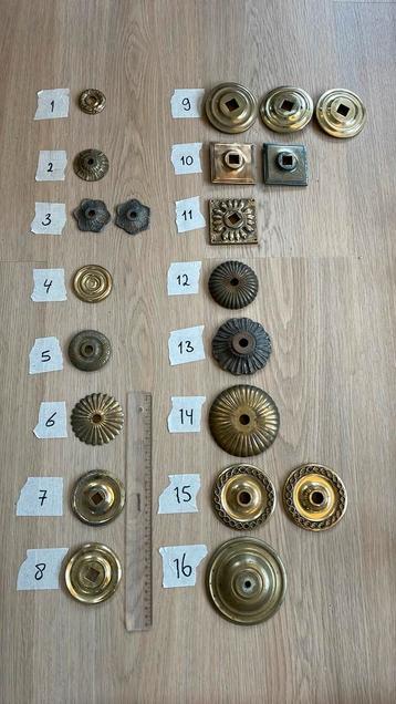 ANTIEK Kleine & GROTE ROZETTEN deurknop kraan ROZET hanglamp beschikbaar voor biedingen
