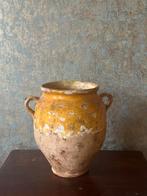 Antieke geglazuurde vaas pot Van Gogh Frans confit, Ophalen of Verzenden
