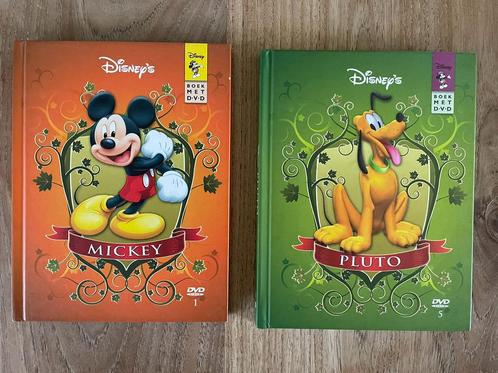 Walt Disney - Pluto en Mickey (2 boekjes met dvd), Boeken, Kinderboeken | Jeugd | onder 10 jaar, Zo goed als nieuw, Ophalen of Verzenden