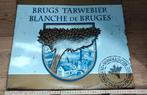 Antiek Brugs tarwebier emaille bord gestanst groot, Ophalen of Verzenden