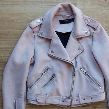 Zara women's jacket maat S - pink - jasje suedelook beschikbaar voor biedingen