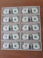 10x1 dollar 2021 usa J Ongebruikt Opeenvolgend  kk f.20.8., Postzegels en Munten, Bankbiljetten | Amerika, Ophalen of Verzenden