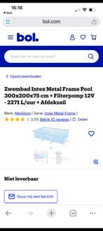 Zwembad metalen frame pool 300x200x75 cm, Tuin en Terras, Zwembaden, Ophalen, Zo goed als nieuw, Opzetzwembad, 200 tot 400 cm