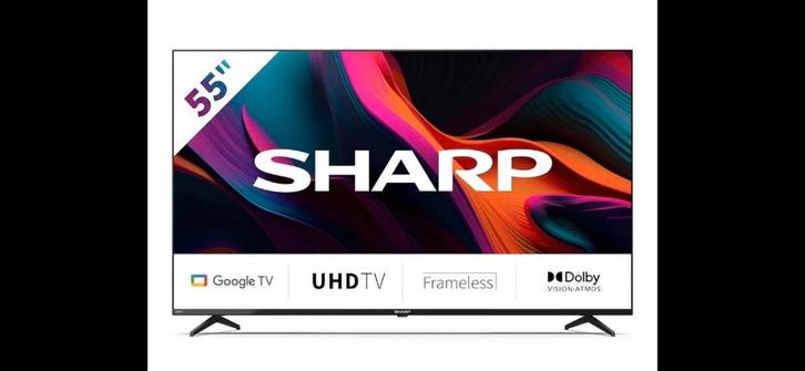 Sharp 55" 4K UHD Google TV - Topstaat!, Audio, Tv en Foto, Televisies, Ophalen of Verzenden