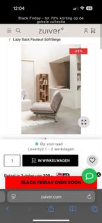 Lazy Snack Stoel met Voetenbank - Doe een bod!, Ophalen, Gebruikt, Stof, 75 tot 100 cm