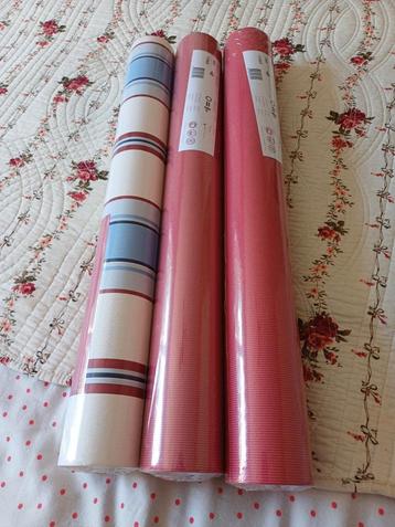 Esta Home Behang - 3 Rollen gestreept ossenbloed brocante st beschikbaar voor biedingen